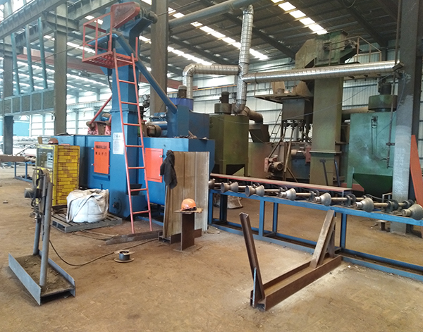 网架杆件抛丸除锈设备